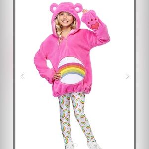 Care Bears Deluxe Cheer Pink Bear Tween Hoodie With Leggings Girls Size M